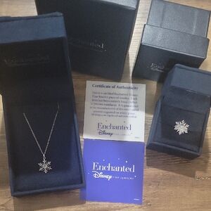 Enchanted Disney Silver Snowflake Necklace